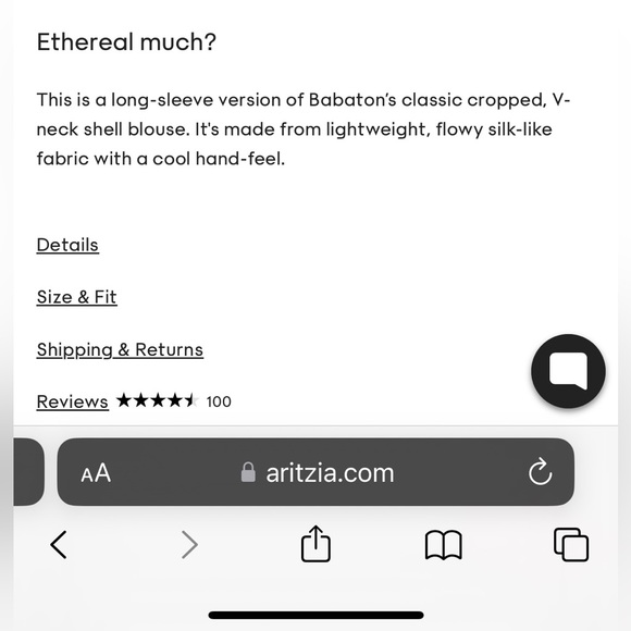 Aritzia Babaton Murphy Ling Sleeve V-neck Blouse - Picture 3 of 11